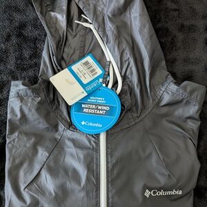 Columbia Black Windbreaker Jacket Women Large New